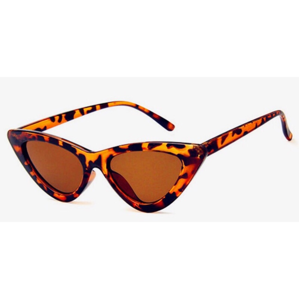 Leopard Print Vintage Cat Eye Sunglasses - Picture 2 of 6
